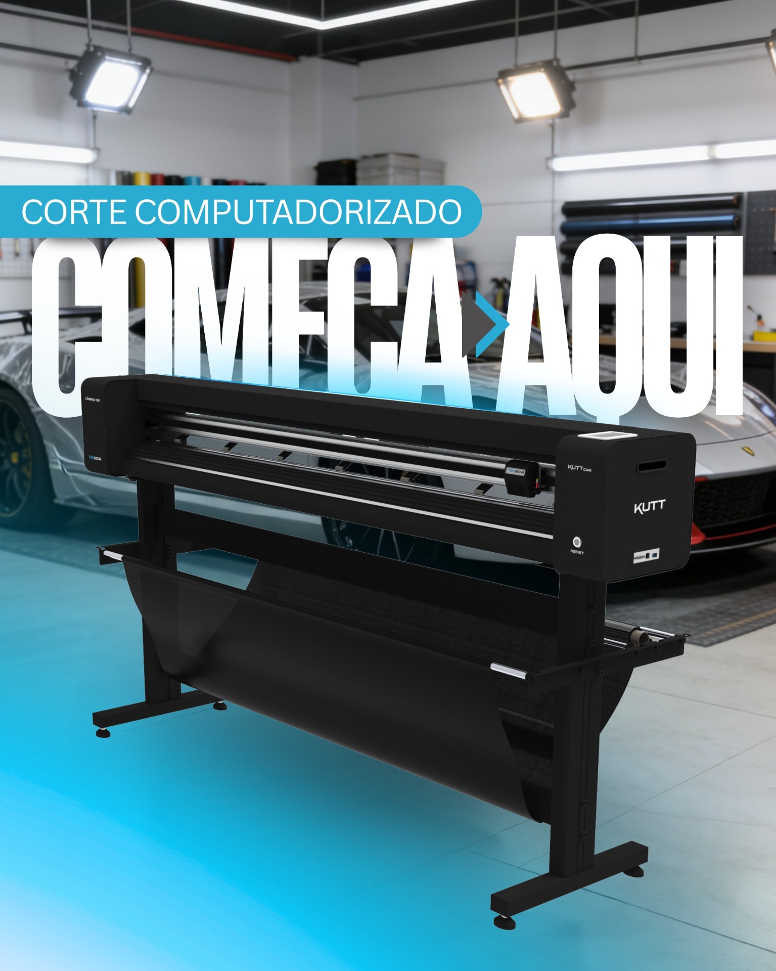 Kutt 160 instalada em estética automotiva premium aplicando PPF